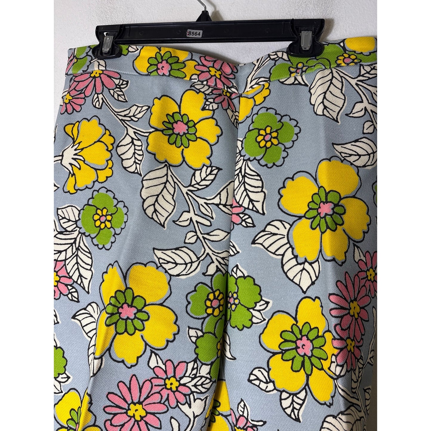 Vintage Tory  Burch Blue Floral Flare Leg Pants sz 14