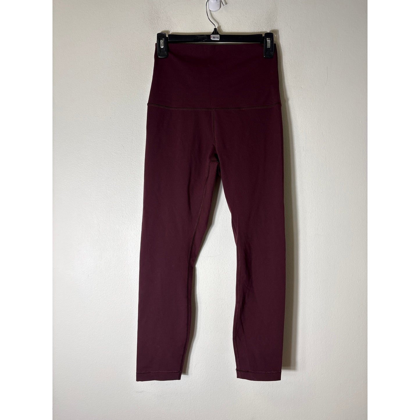 Lululemon Maroon Full Length Athletic Leggings sz 8