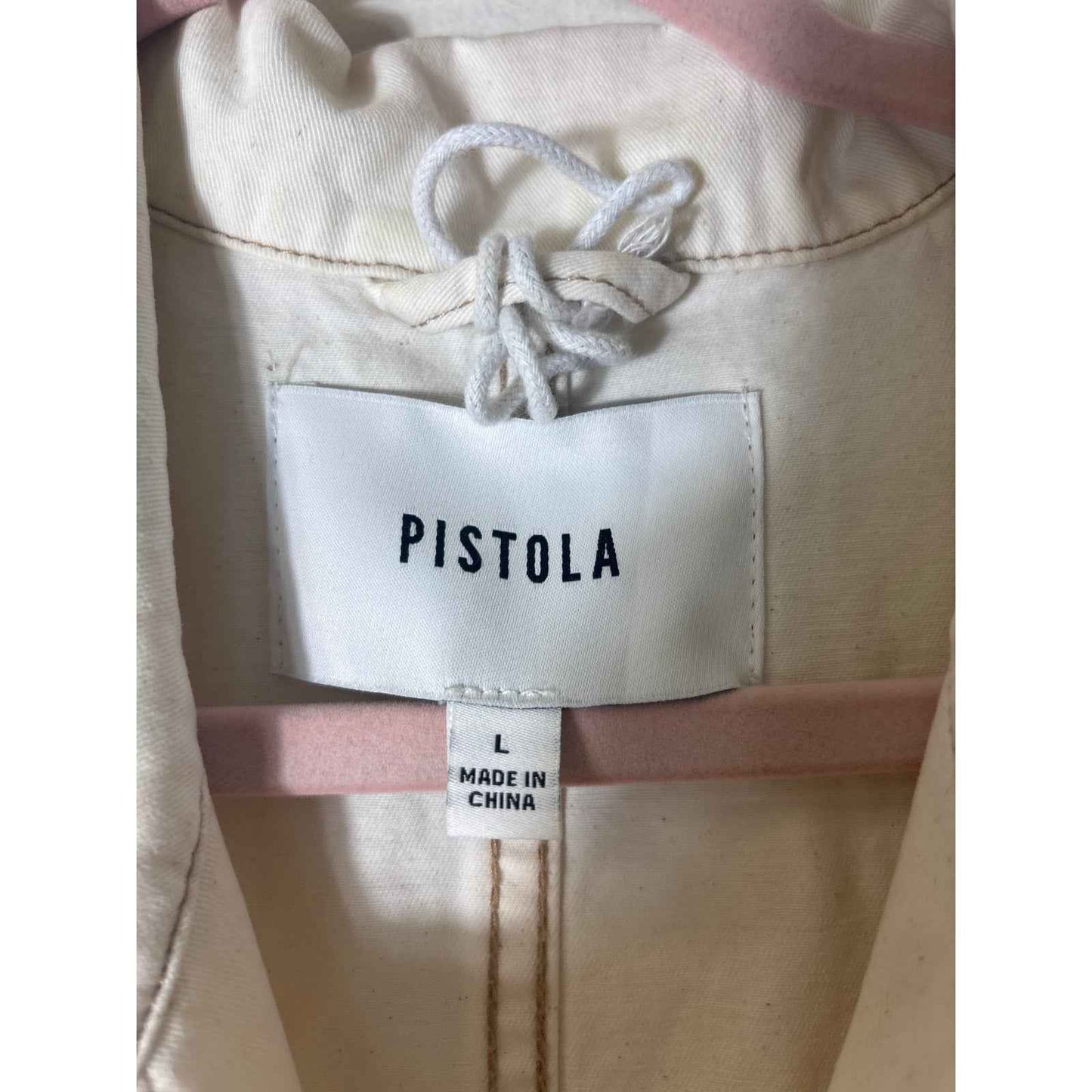 New Pistola Cream Stitched Romper Sz L