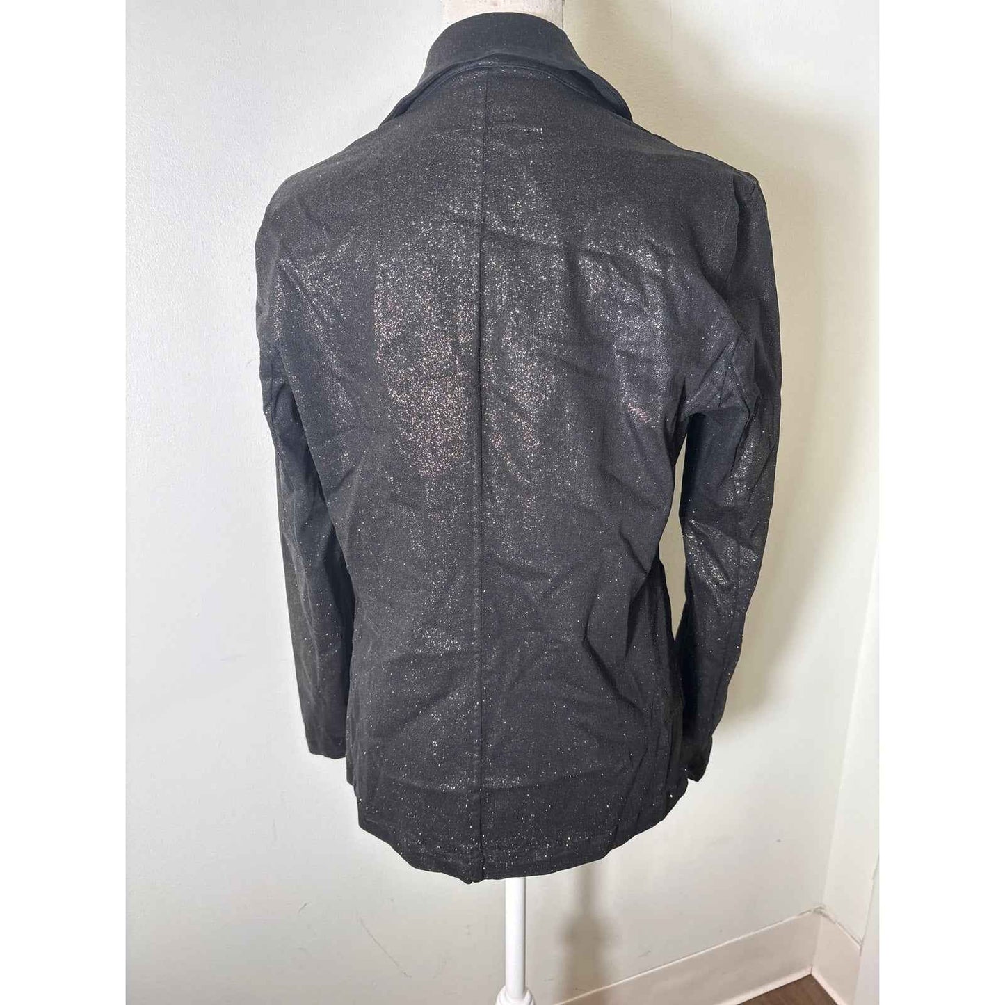Frank & Eileen Black Shimmer Blazer Sz S