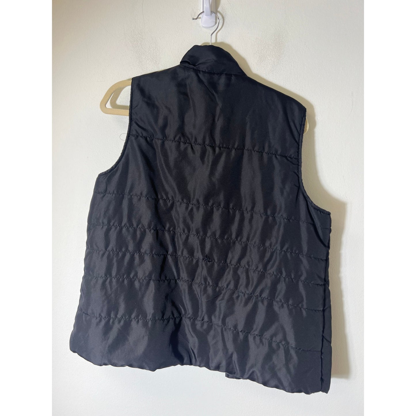 Kim Rogers Black Puff Vest Sz PL