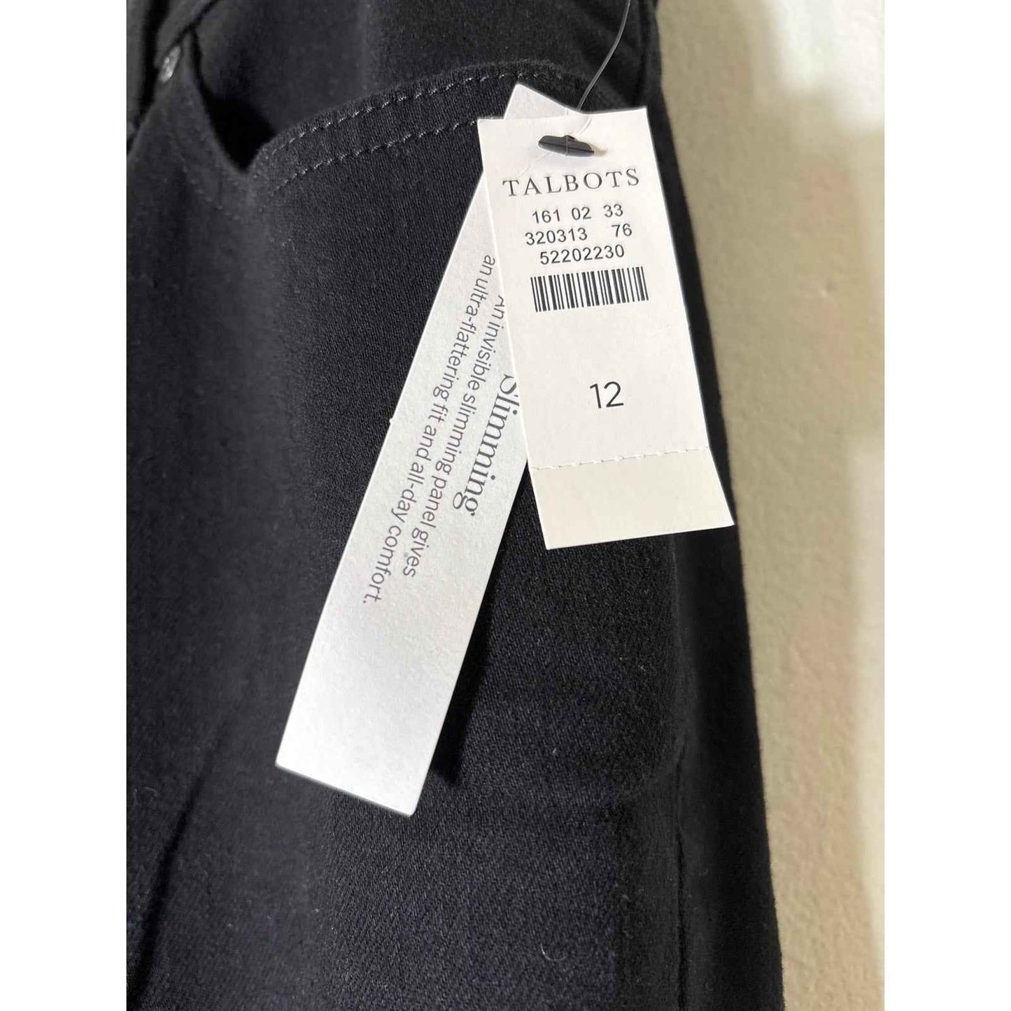 NWT Talbots Black Slim Ankle Jean Sz 12