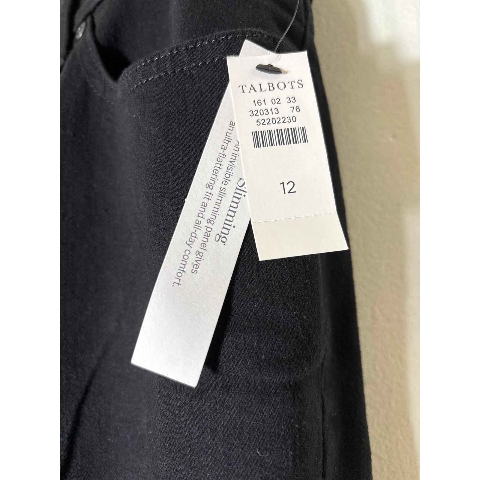 NWT Talbots Black Slim Ankle Jean Sz 12