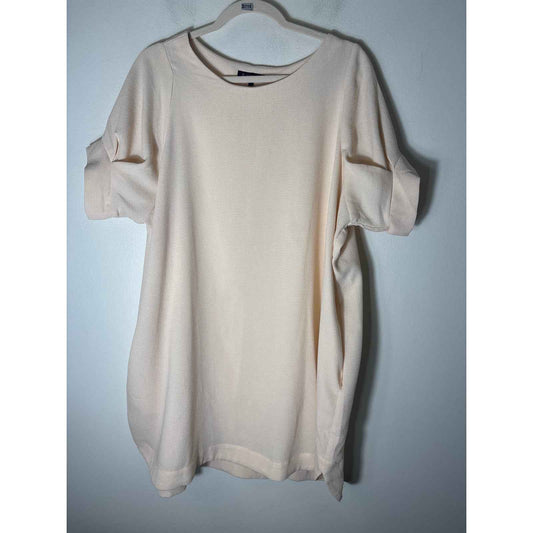 Wishlist IvoryShort Sleeve Knee Length A-Line Dress Sz M/L