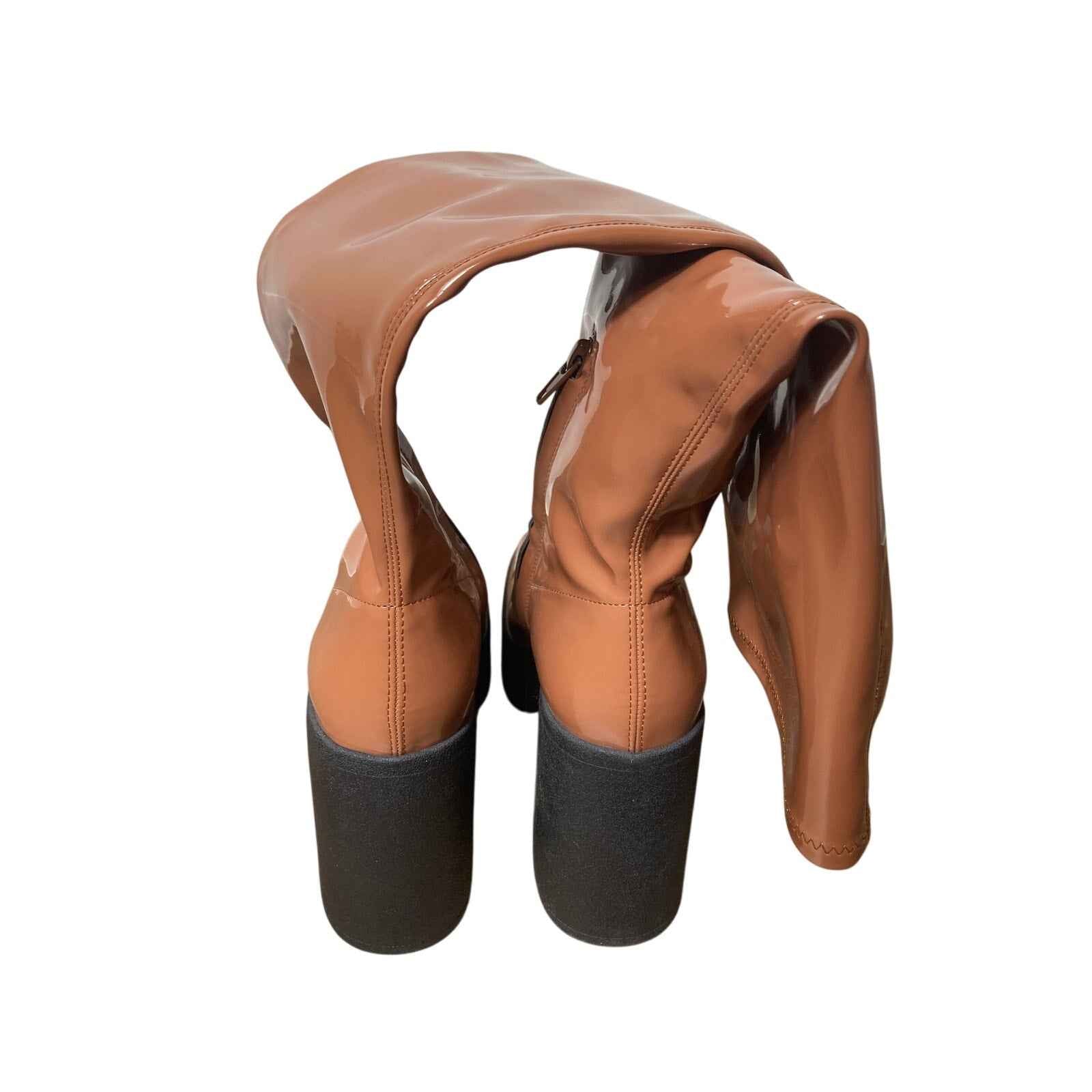 New w/o Box Katy Perry Brown The Heighten Stretch Boot sz 6