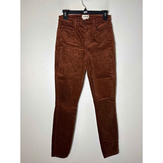L'Agence Brown Velvet Denim Sz 26