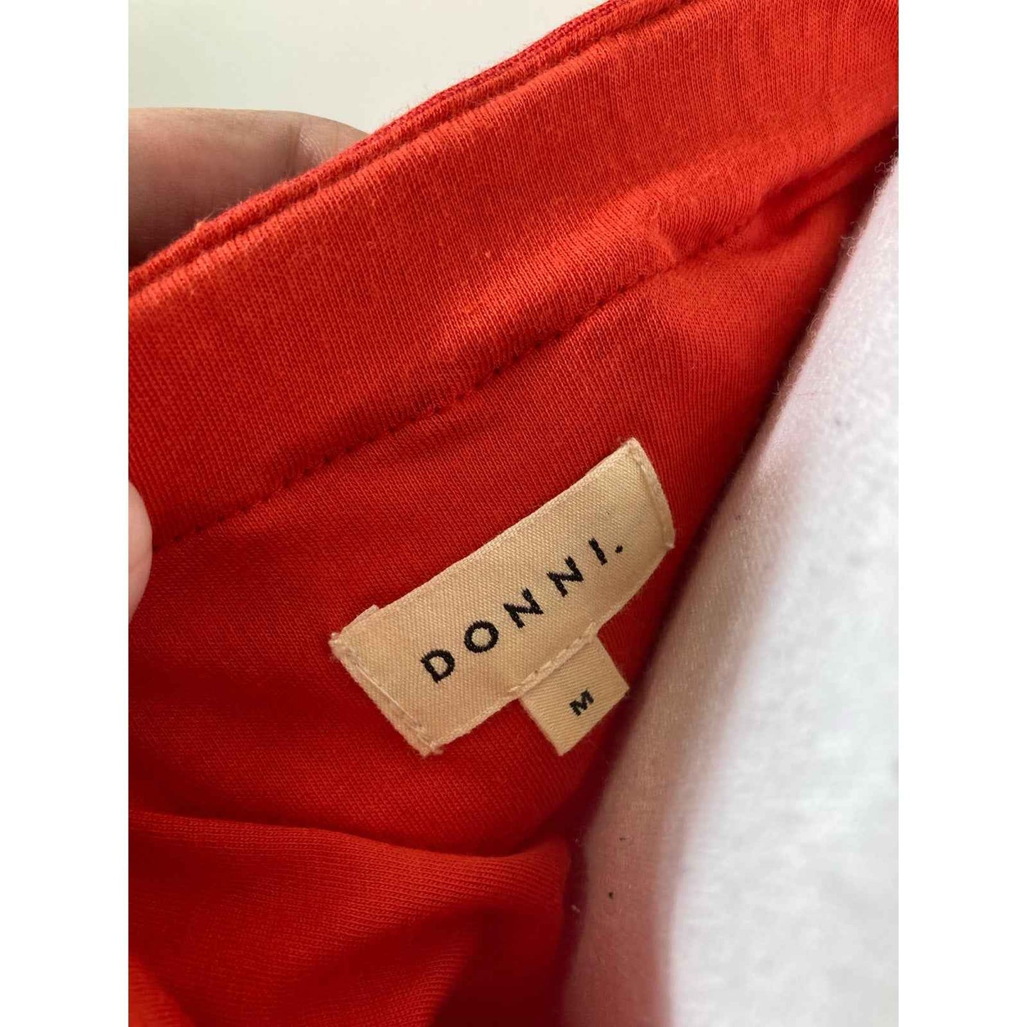 Donni Red Linen Panel Maxi Dress Sz M