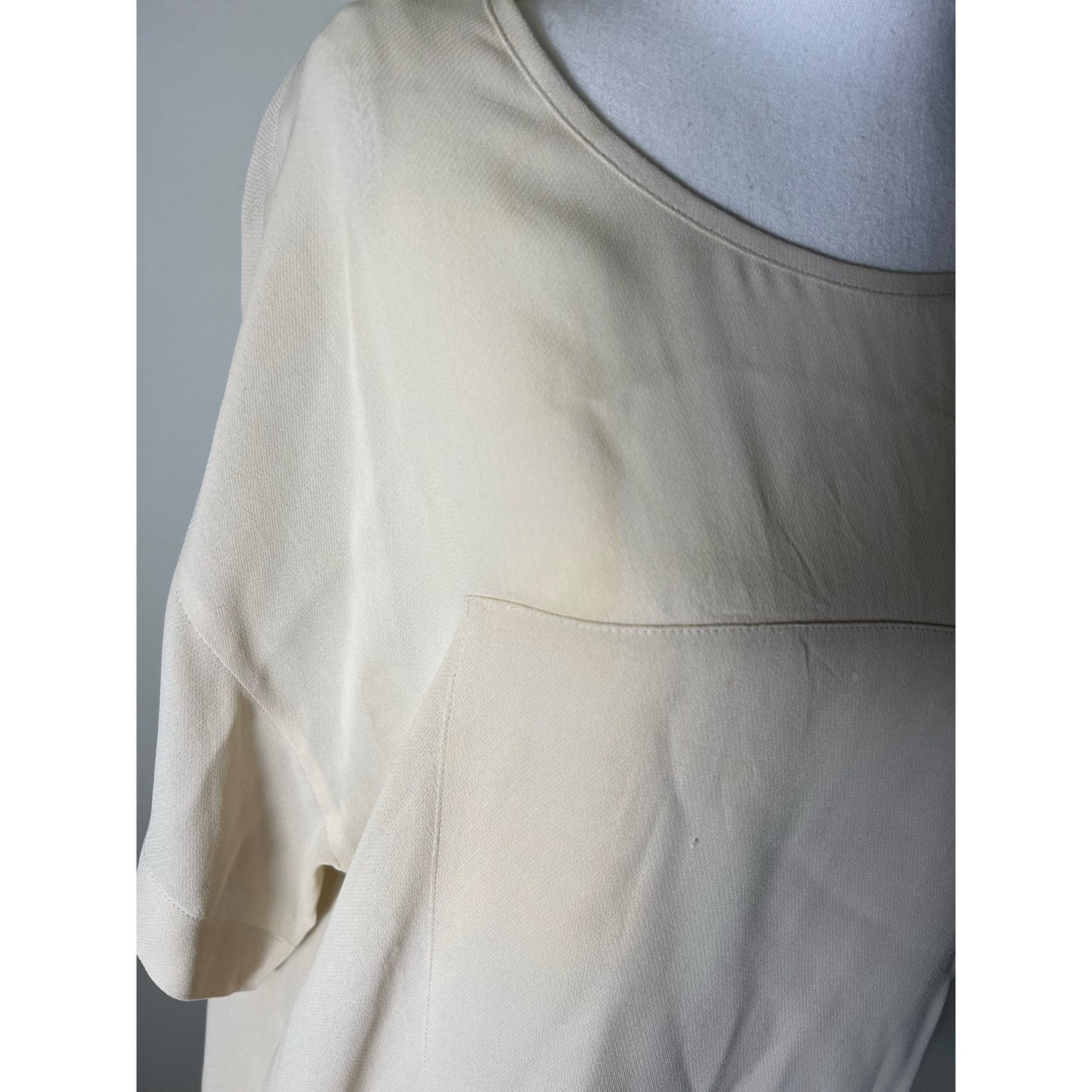 Bitte Kai Rand Short Sleeve Oversized Cream Blouse Sz M
