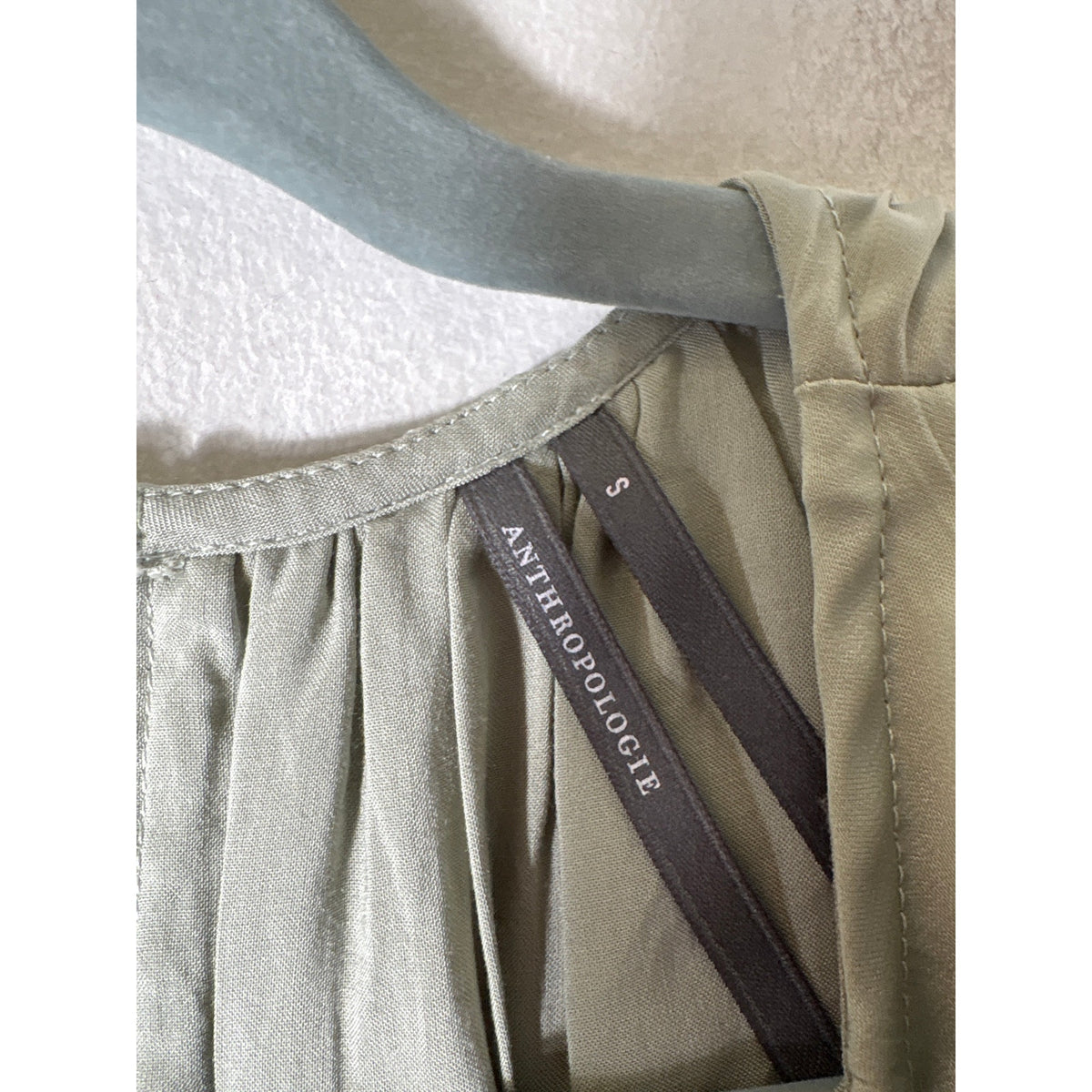 Anthropologie Sage Green Balloon Top Sz S