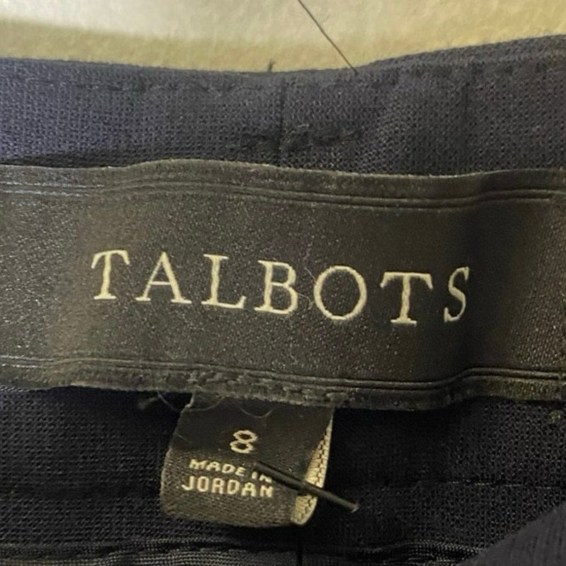 NWT Talbots Navy Heritage Slacks Sz 8