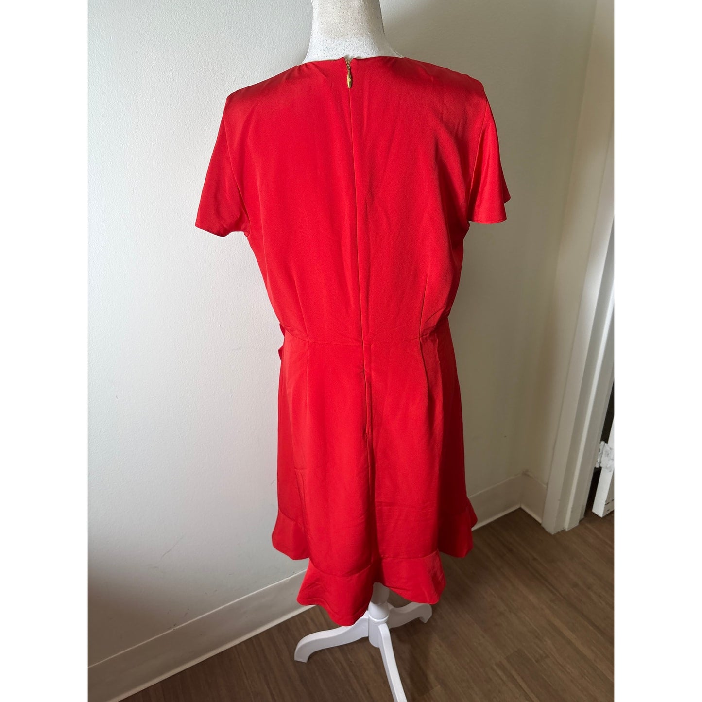 Draper James Red Flutter Sleeve Ruffled Mini Dress Sz 12
