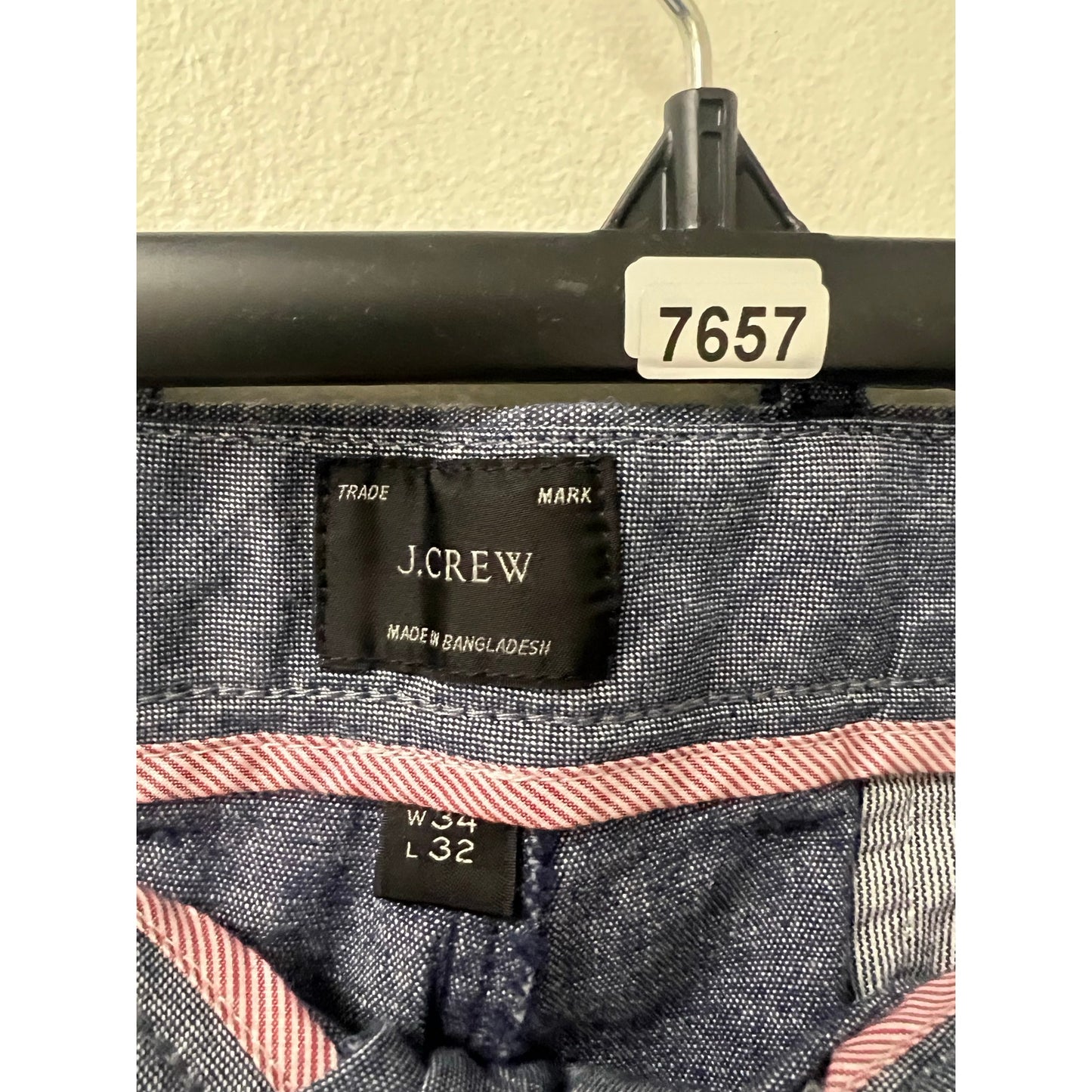 J. Crew Mens Blue Dress Pants Sz 34W 32L