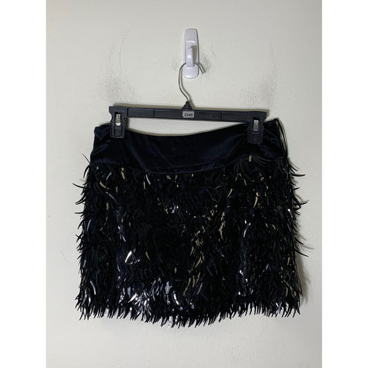 Foley and Corinna Black Sequins Mini Skirt Sz XS