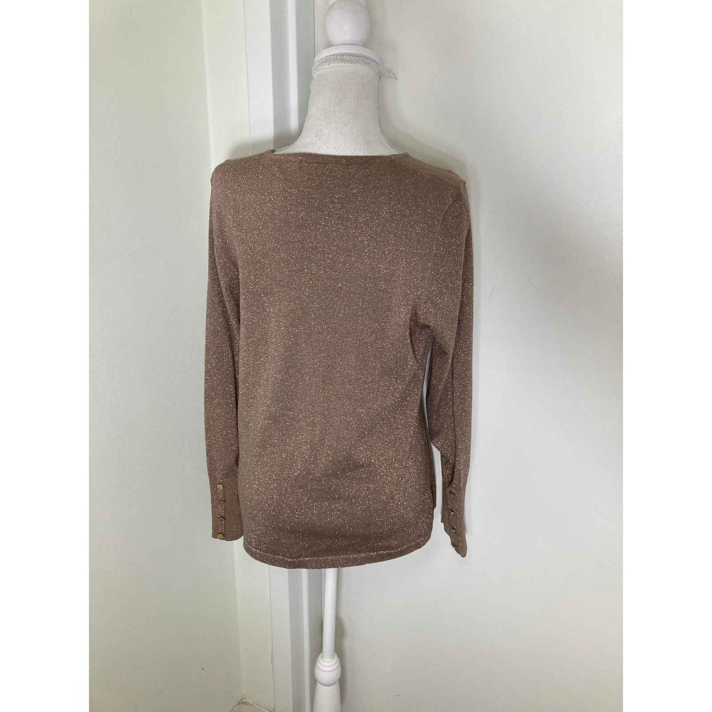 NWOT J'Envie NY Gold Long Sleeve Special Occasion Top Sz XL