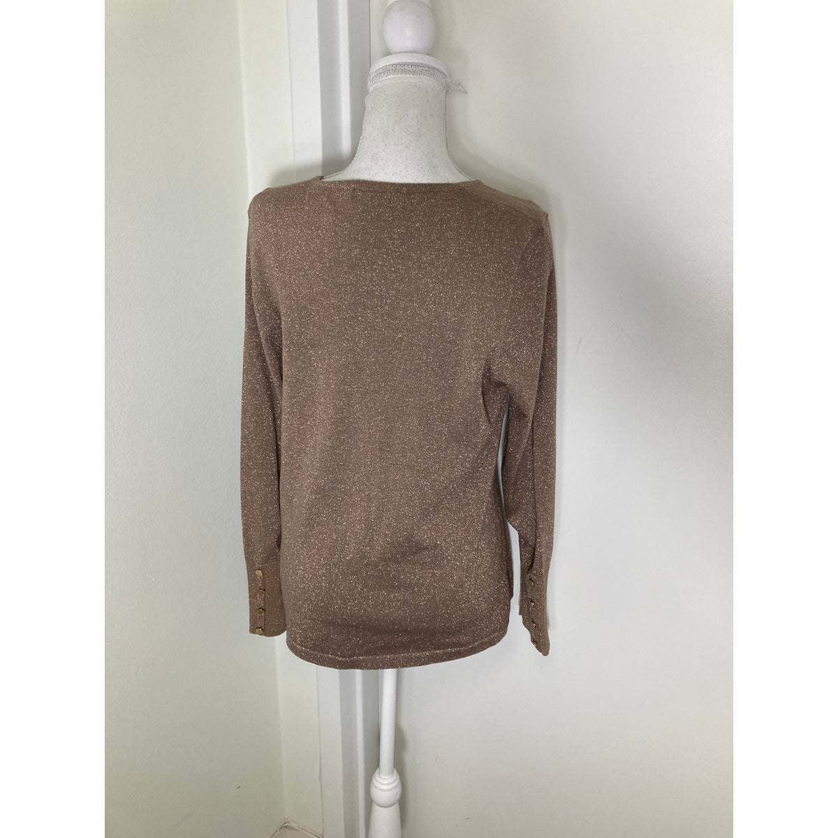 NWOT J'Envie NY Gold Long Sleeve Special Occasion Top Sz XL