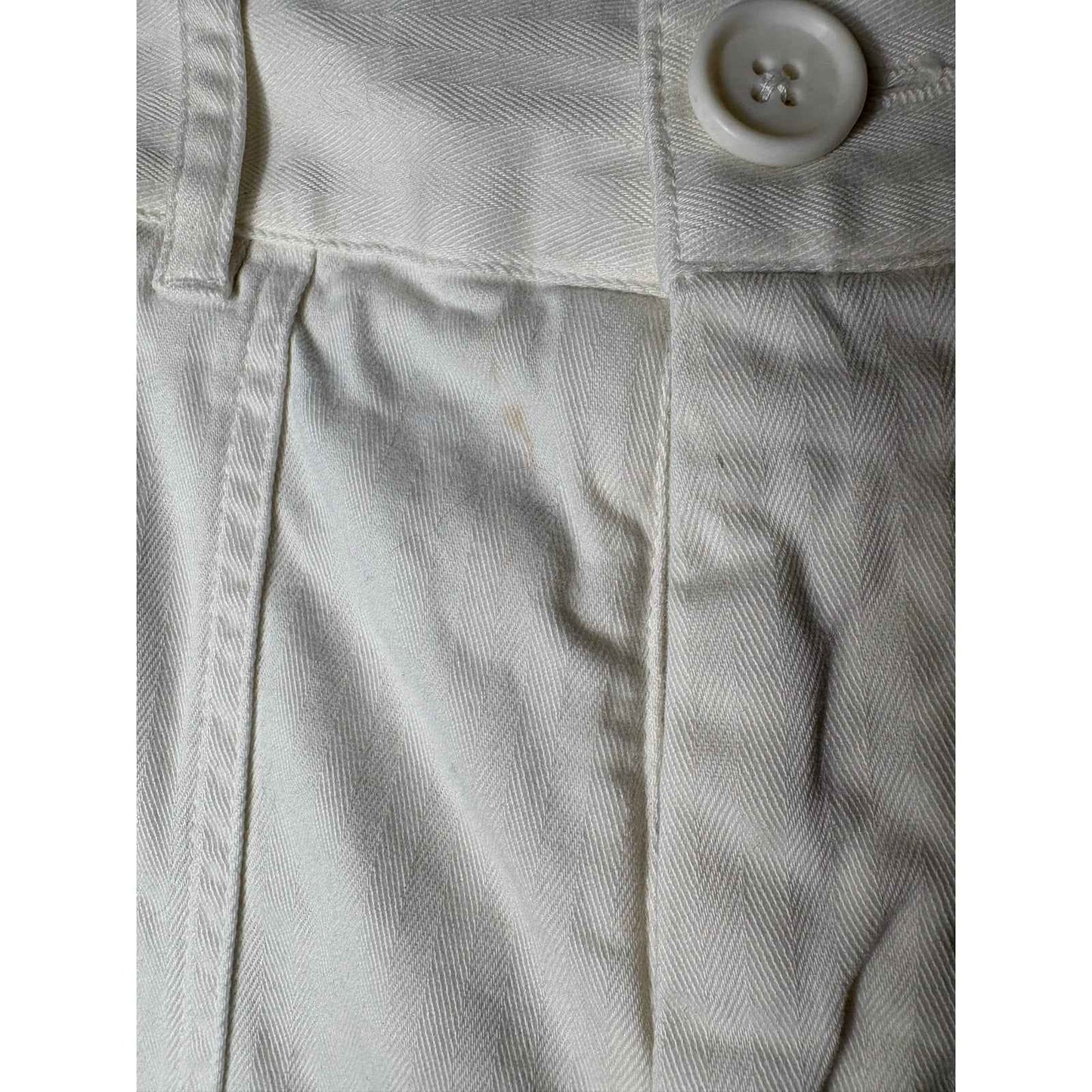 James Perse Off White Cotton Cargo Style Cotton Pants Sz 1