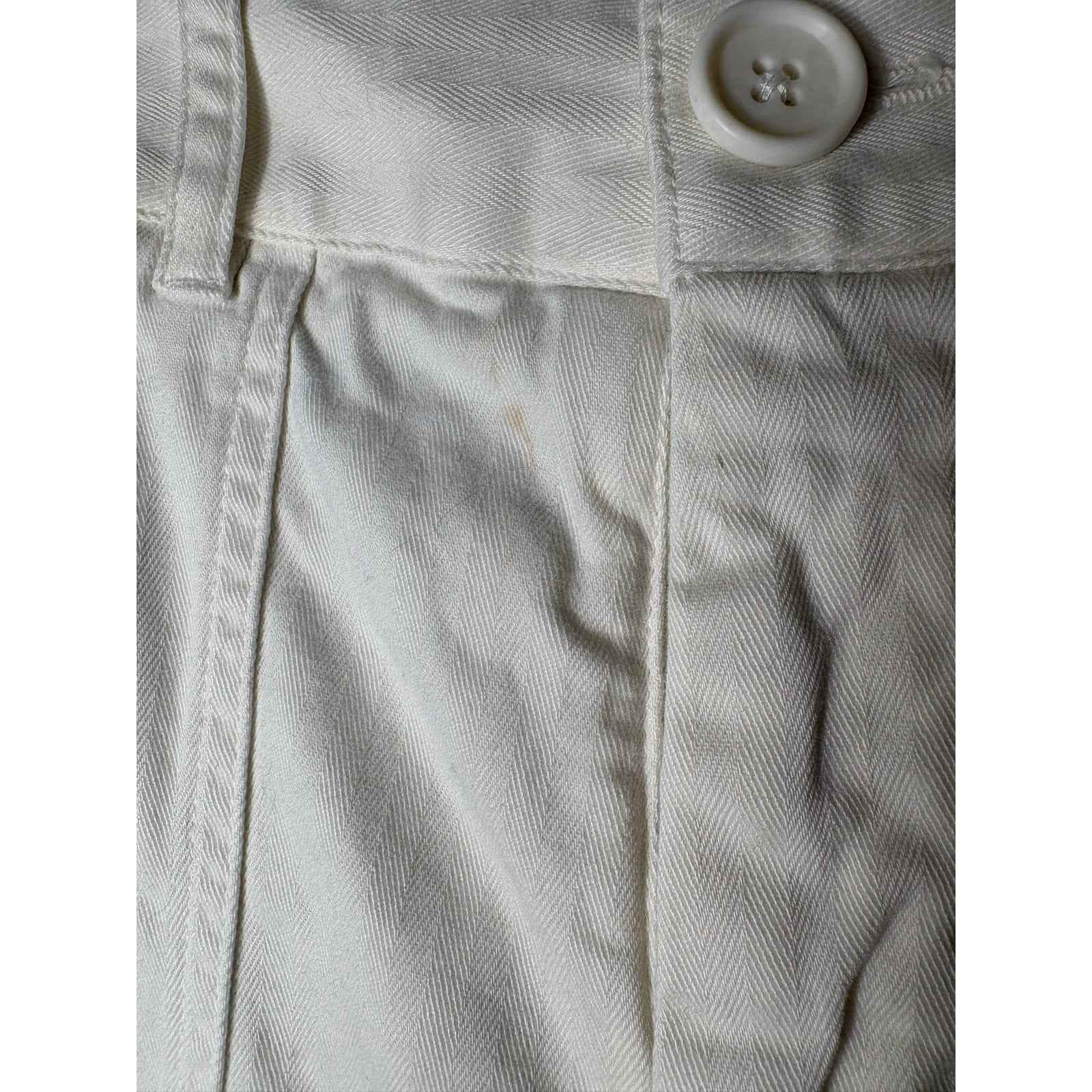 James Perse Off White Cotton Cargo Style Cotton Pants Sz 1