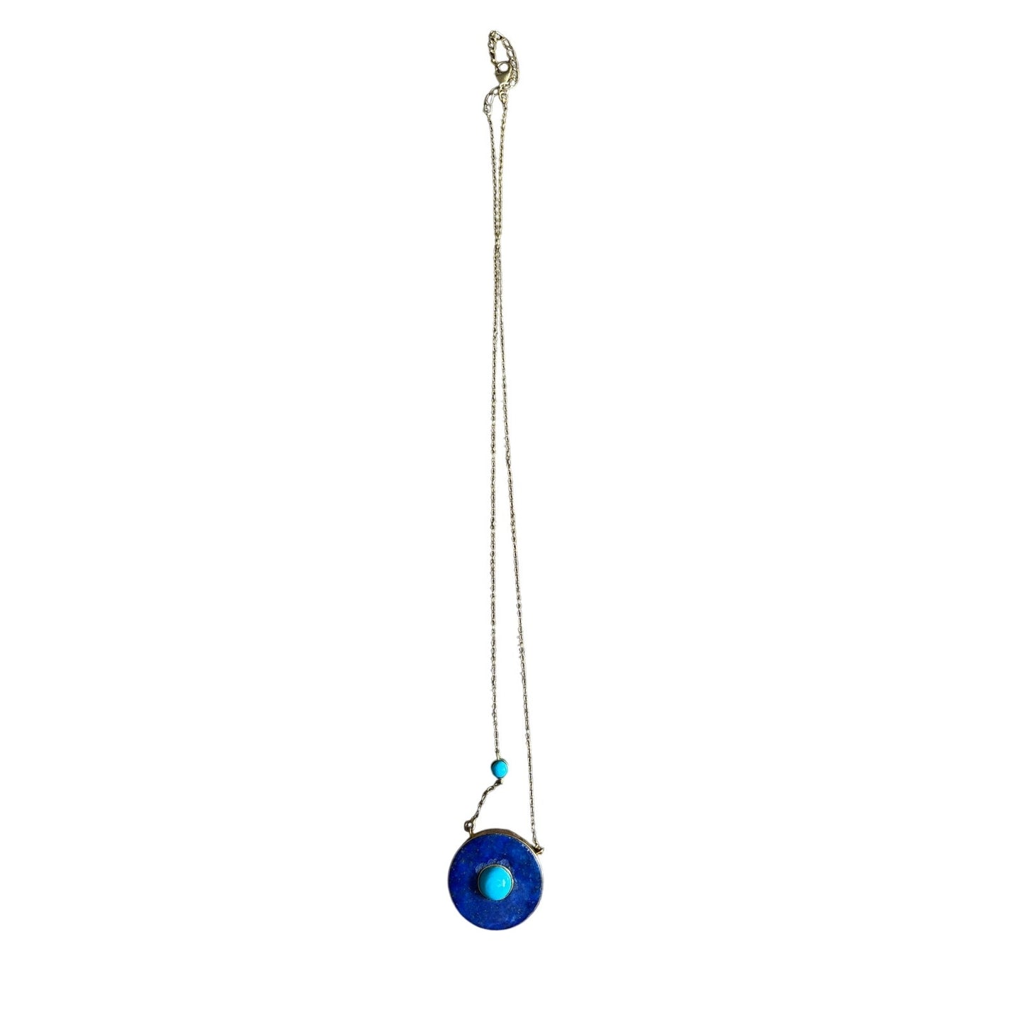 Laura Foote Designs Blue Disk Necklace