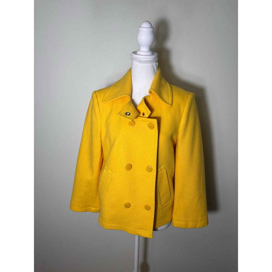 David Meister Yellow Cropped Jacket sz 9
