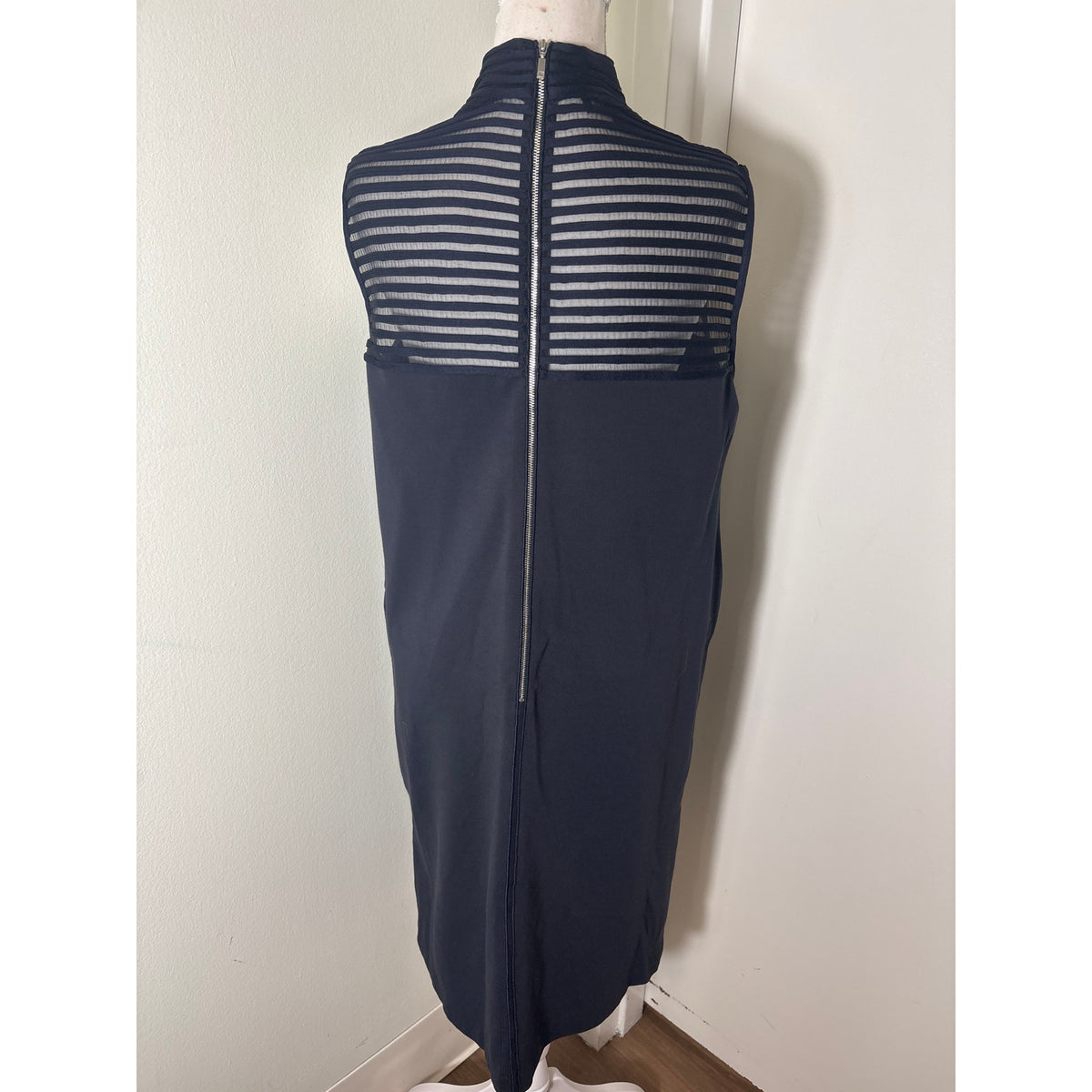 Lafayette 148 Navy Shift Dress Sz M