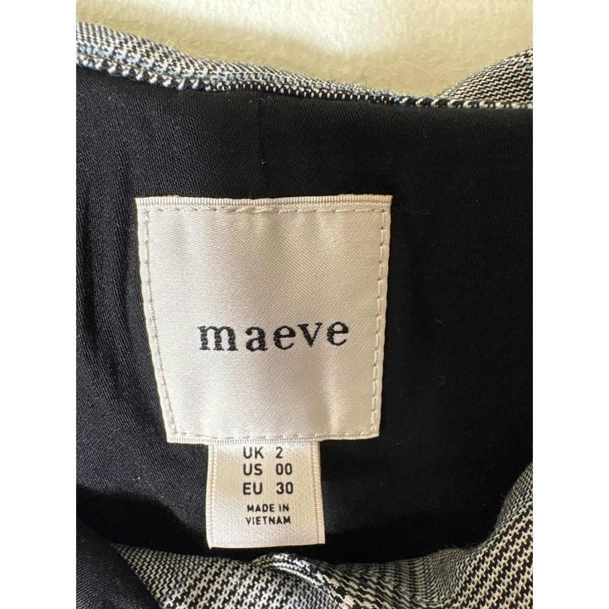 Maeve Black and White Tween Faux Leather Trimmed Mini Dress Sz 0P
