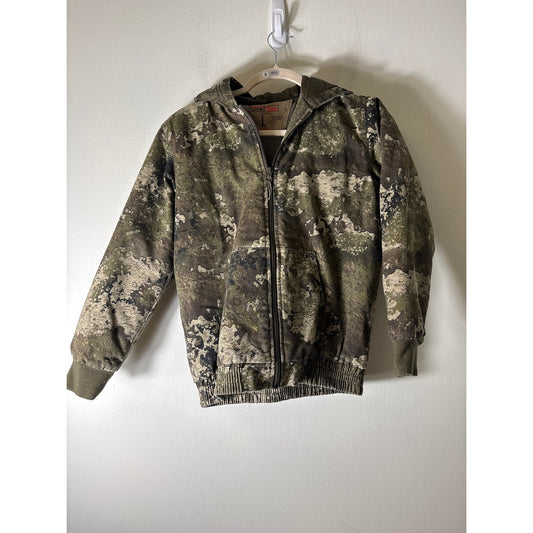 Boys Red Head Camo ThermoLite Hunting Hooded Jacket Sz YL