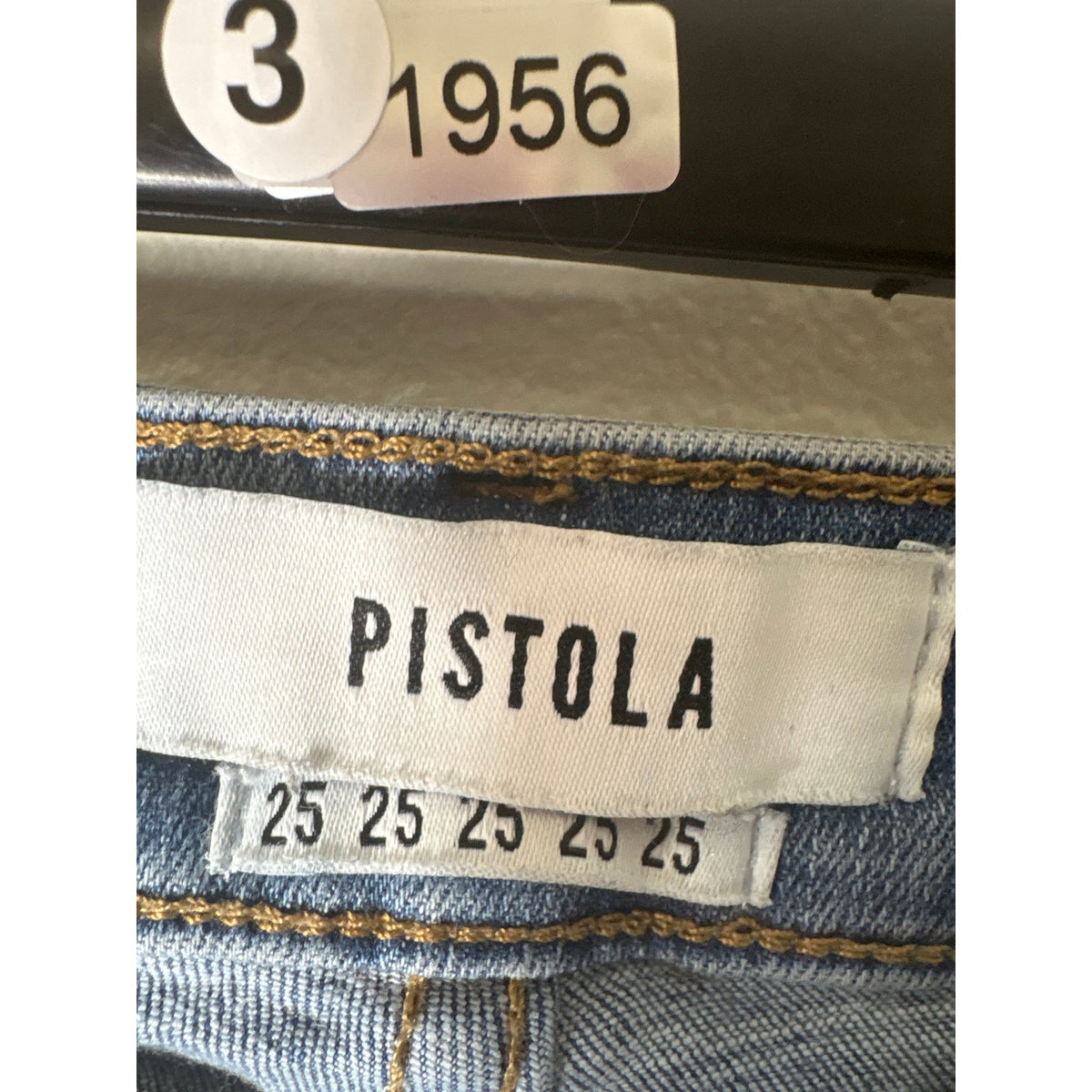 Pistola Blue 2-Toned Distressed Skinny Jeans Sz 25
