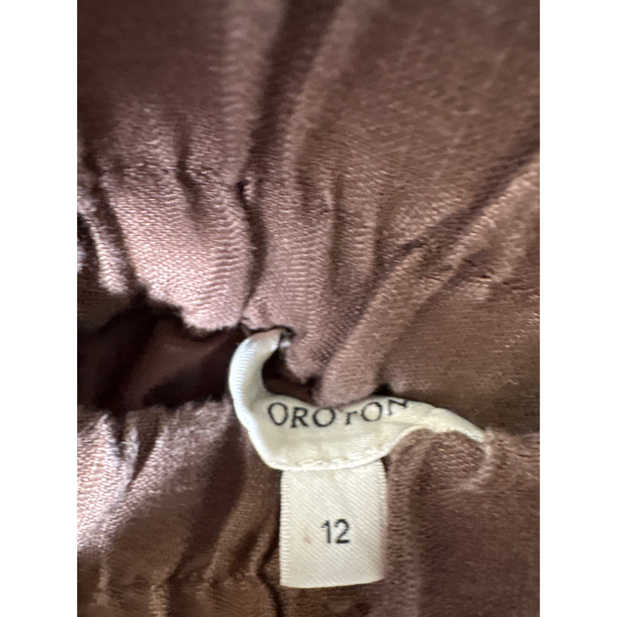 Oroton Brown High Waisted Eyelet Cotton Shorts Sz 12