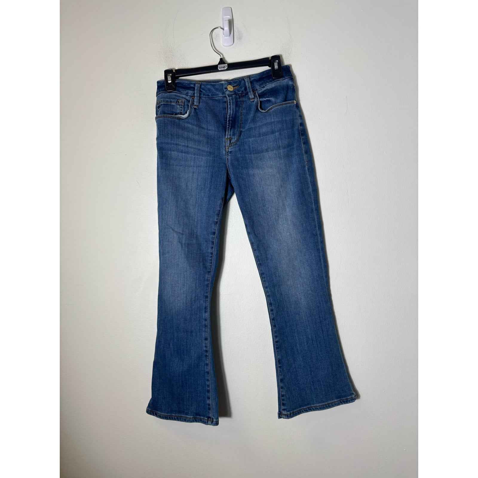 Frame Denim Le Crop Mini Boot Blue Jeans Sz 28