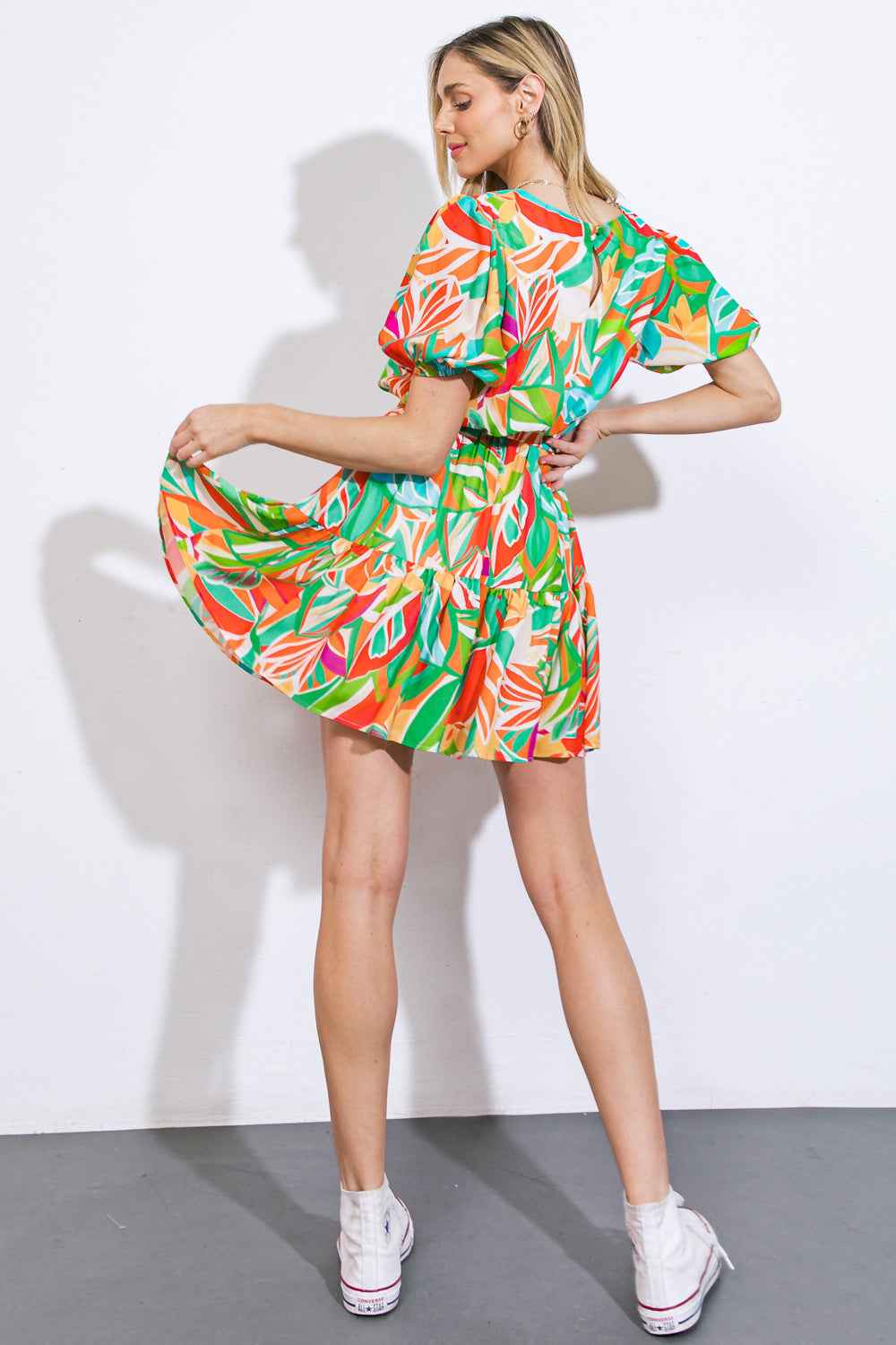 TIME TO START WOVEN MINI DRESS