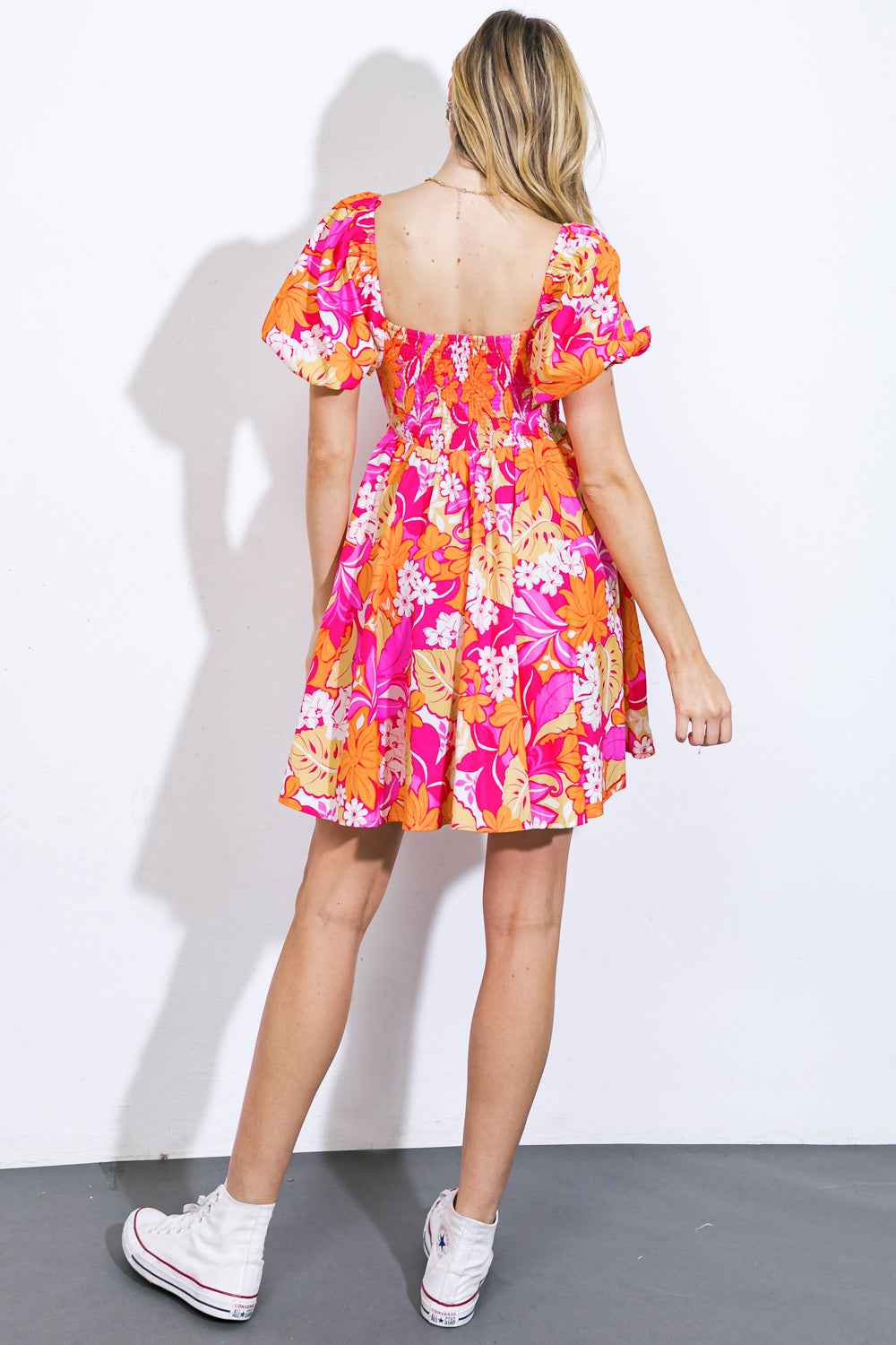 SWEET HARMONY WOVEN MINI DRESS