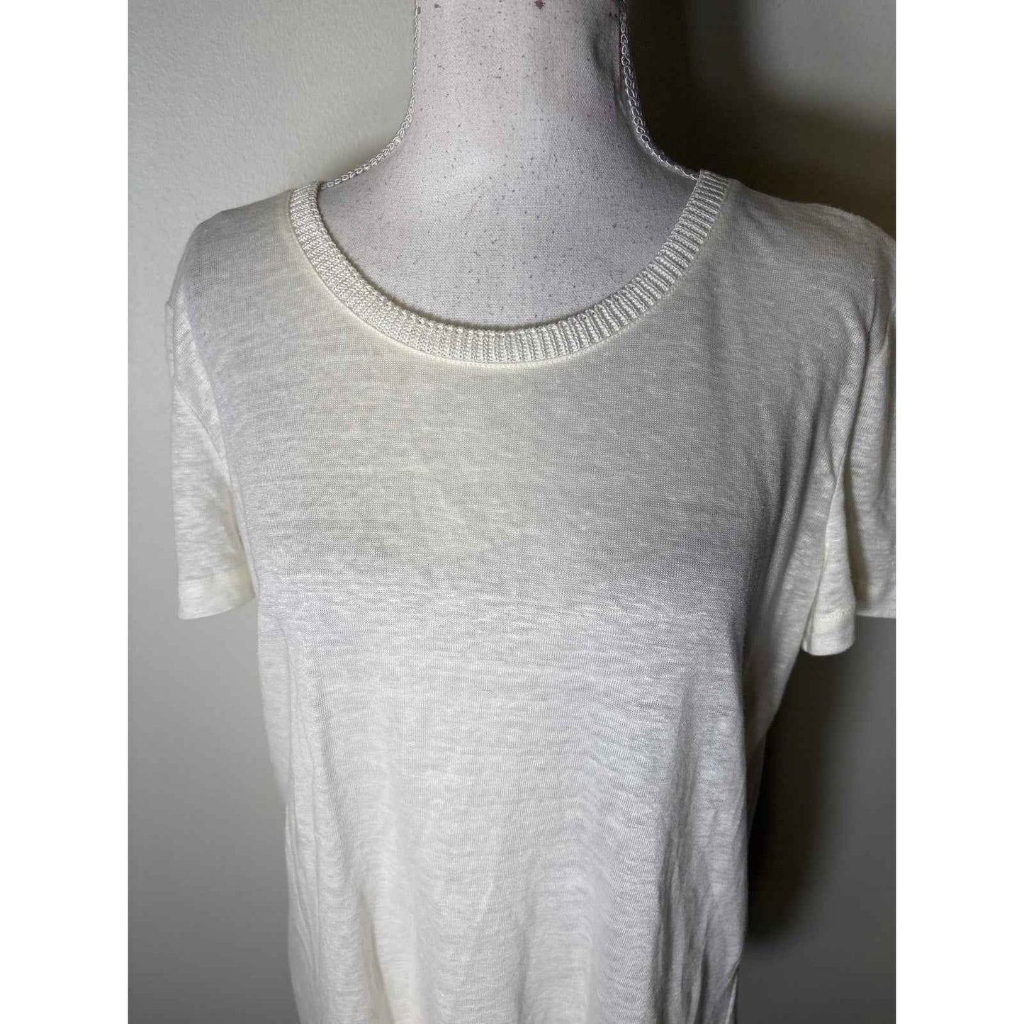 NWT Loro Piana White Short Sleeve Crew Neck Shirt Sz 44