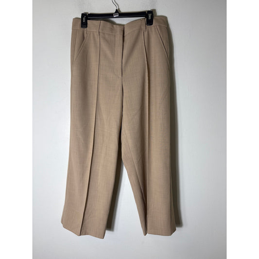 NWOT ME+EM Tan Straight Leg Ankle Pants Sz 14
