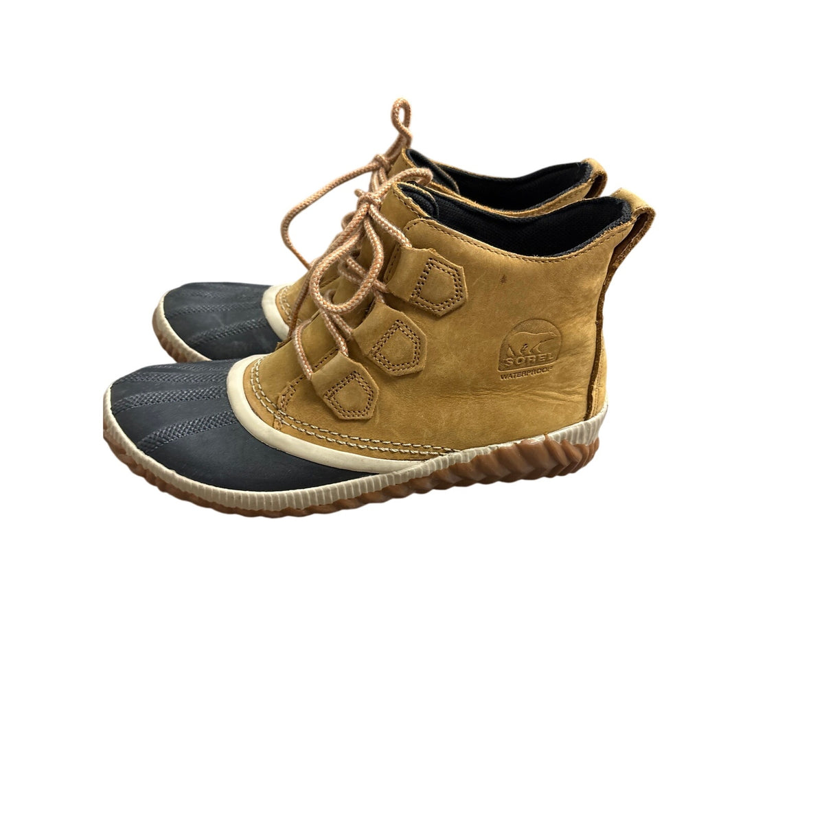 Sorel Brown and Black Waterproof Duck Shoes Sz 8