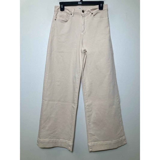 Ann Mashburn Light Beige Wide Leg Jeans sz 26
