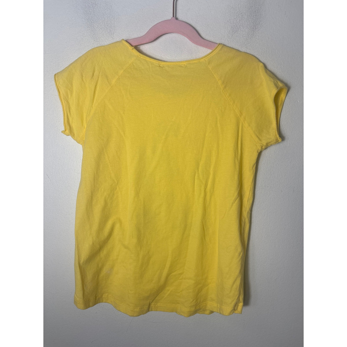 Girls Bonpoint Yellow Riviera Cap Sleeve Cotton T-Shirt Sz 12