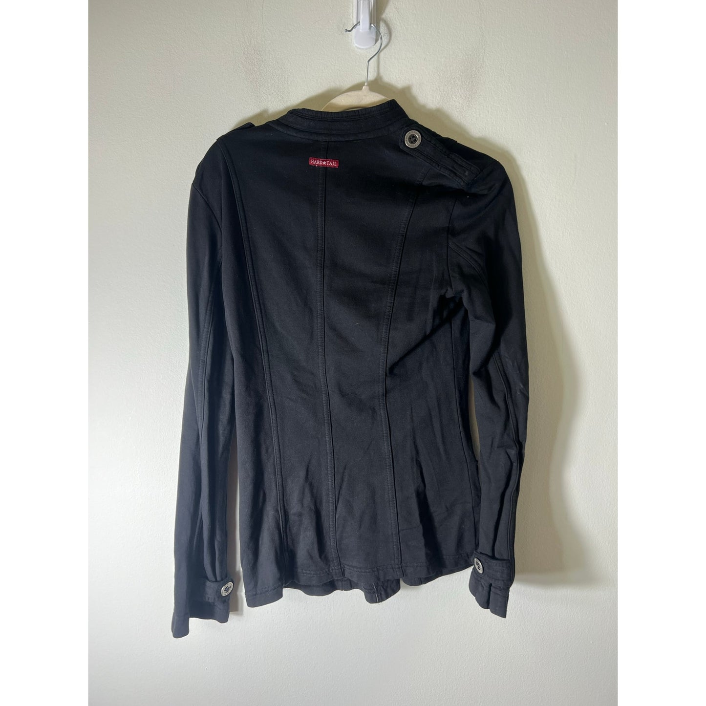 Hard Tail Black Buttoned Jacket/Blazer Sz L