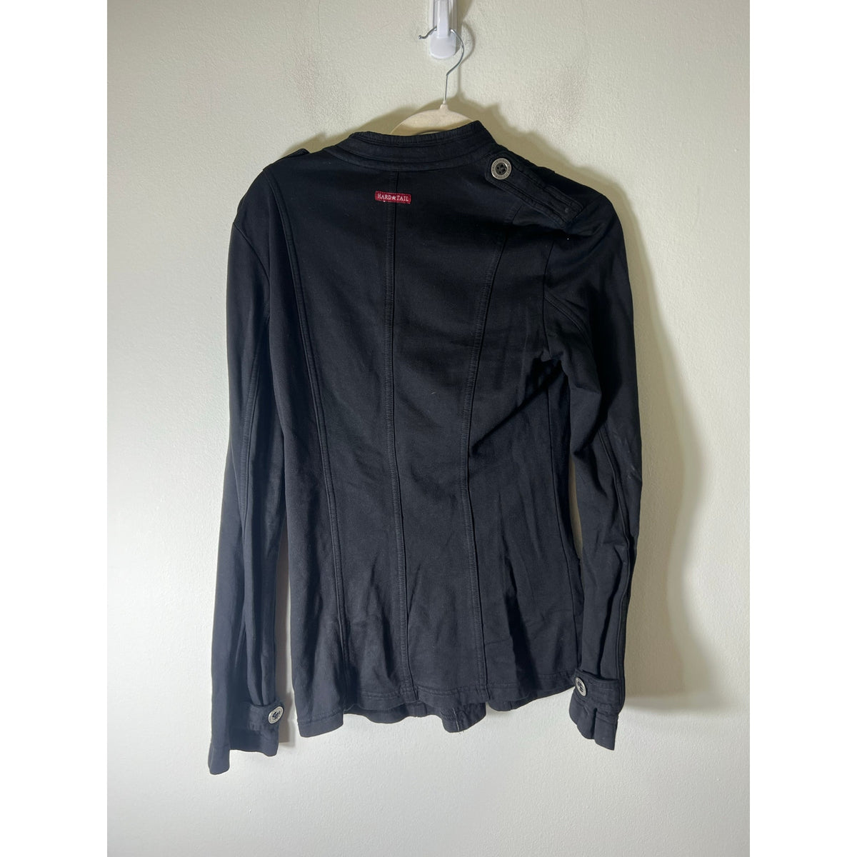 Hard Tail Black Buttoned Jacket/Blazer Sz L
