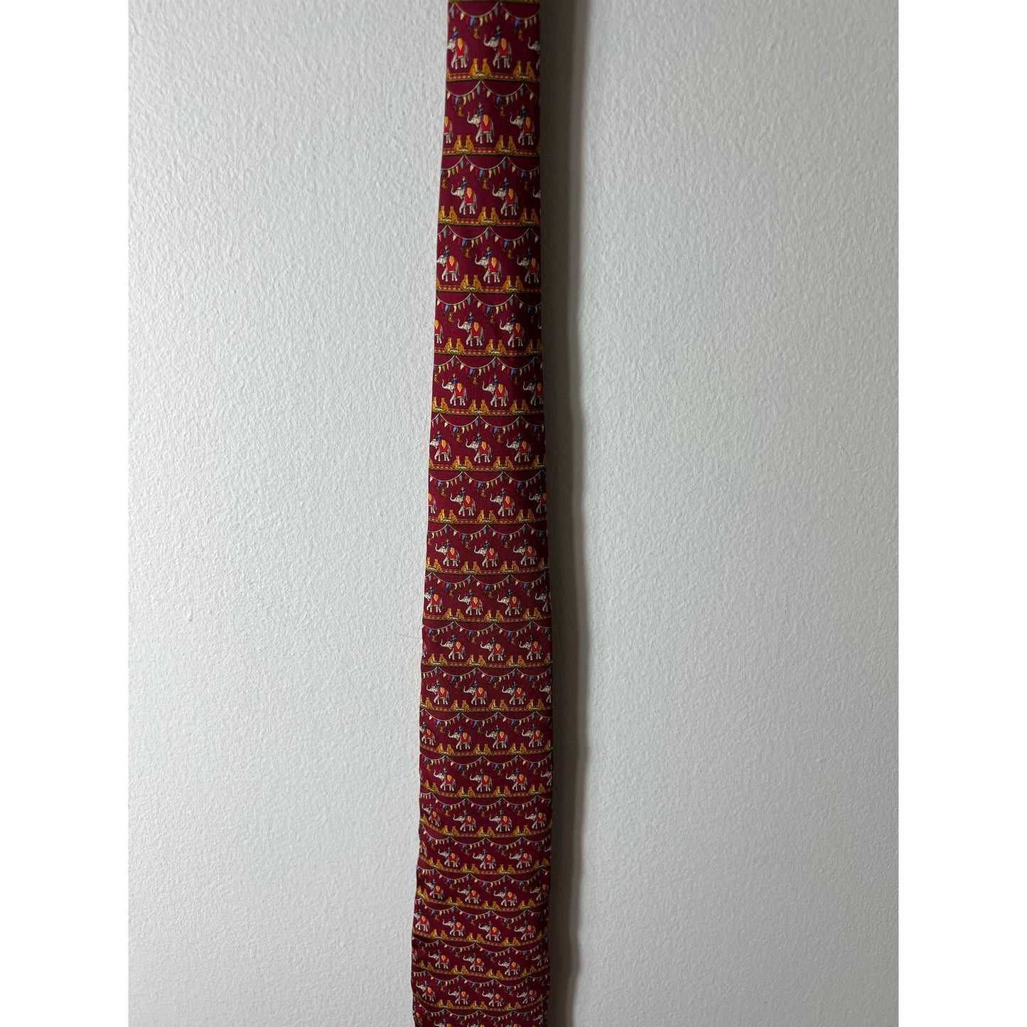 Salvatore Ferragamo Men's Crimson Elephant Tie