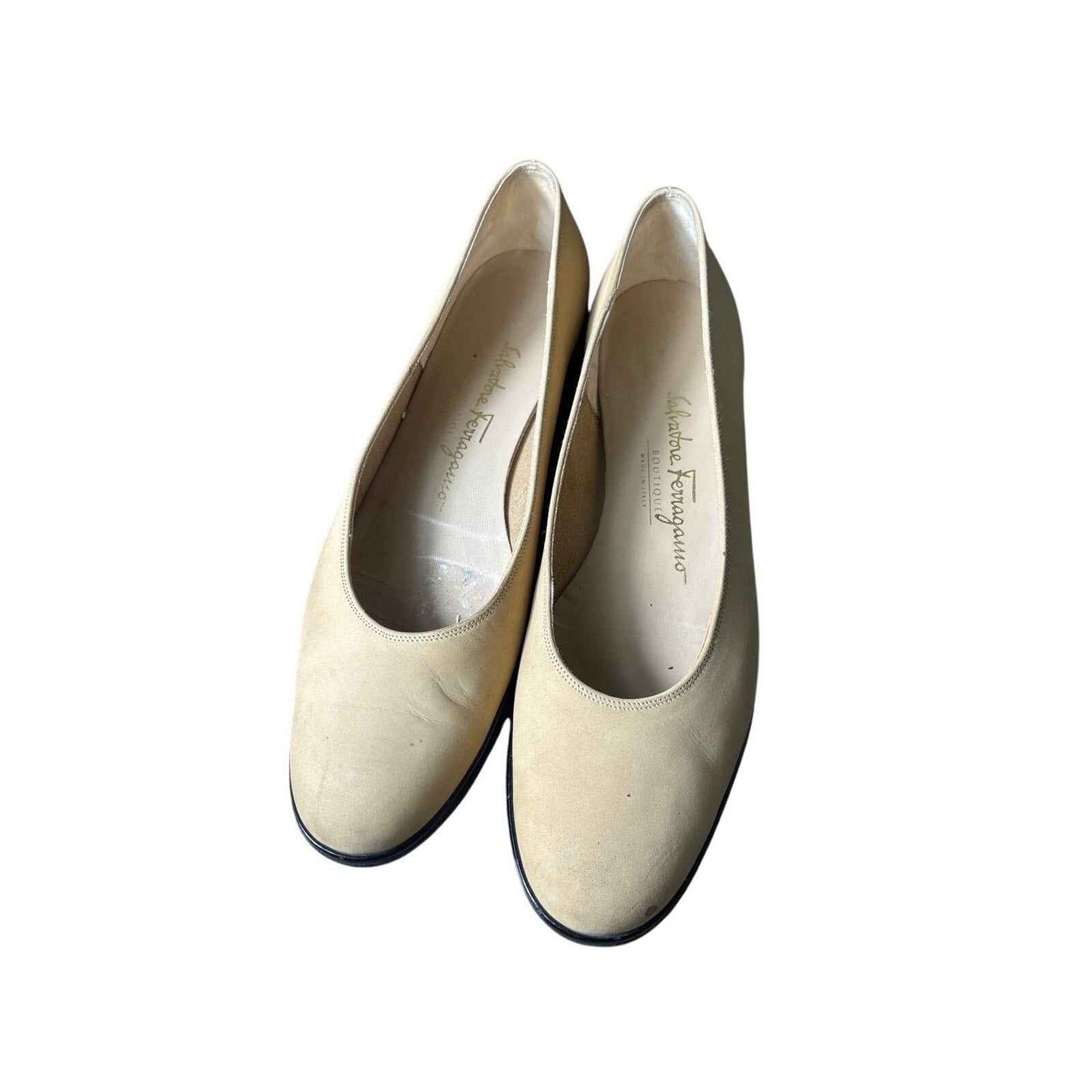 Salvatore Ferragamo Nude Flat Shoes Sz 9