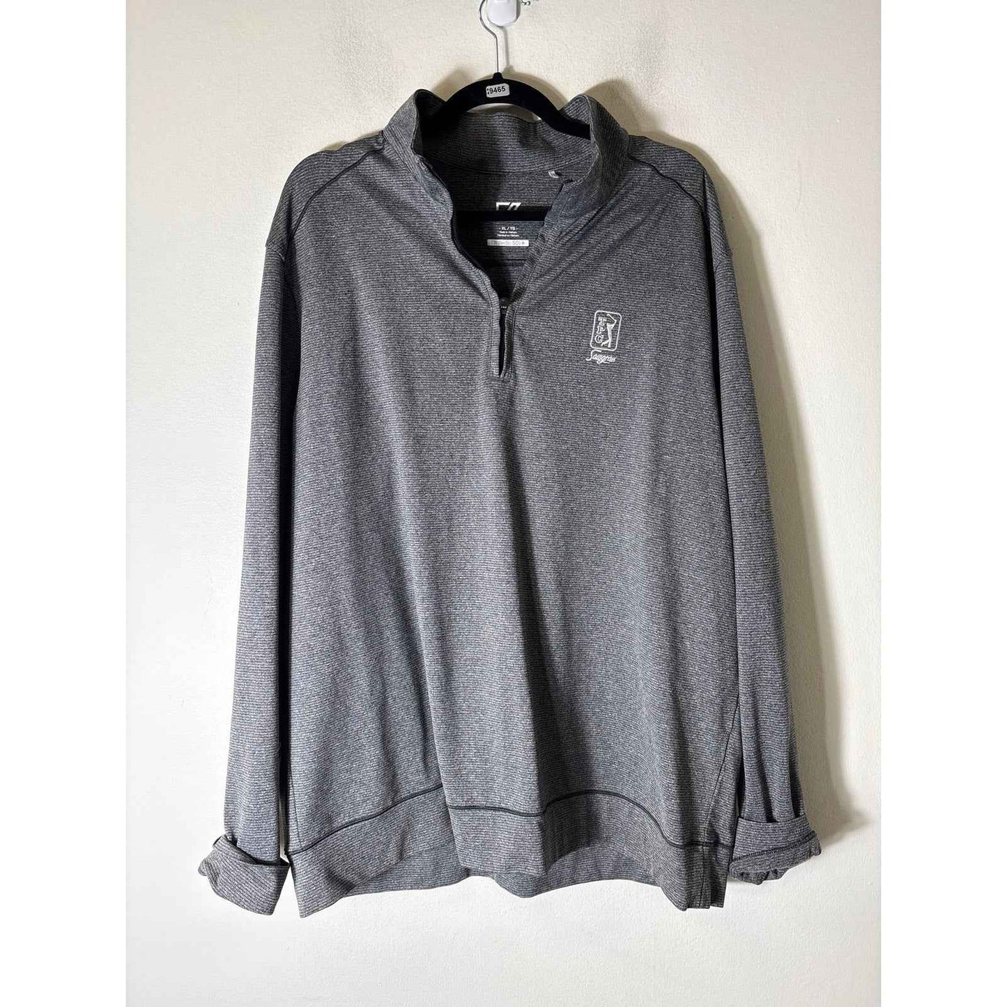 Mens Cutter & Buck Gray Long sleeve Quarter Zip Pullover Sz XL