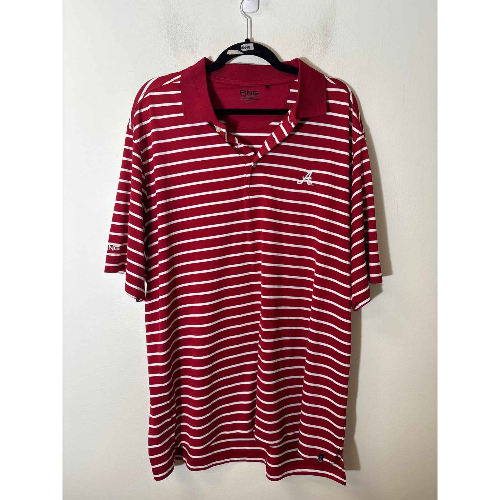Mens Ping Alabama "A" Striped Golf Shirt Sz XL