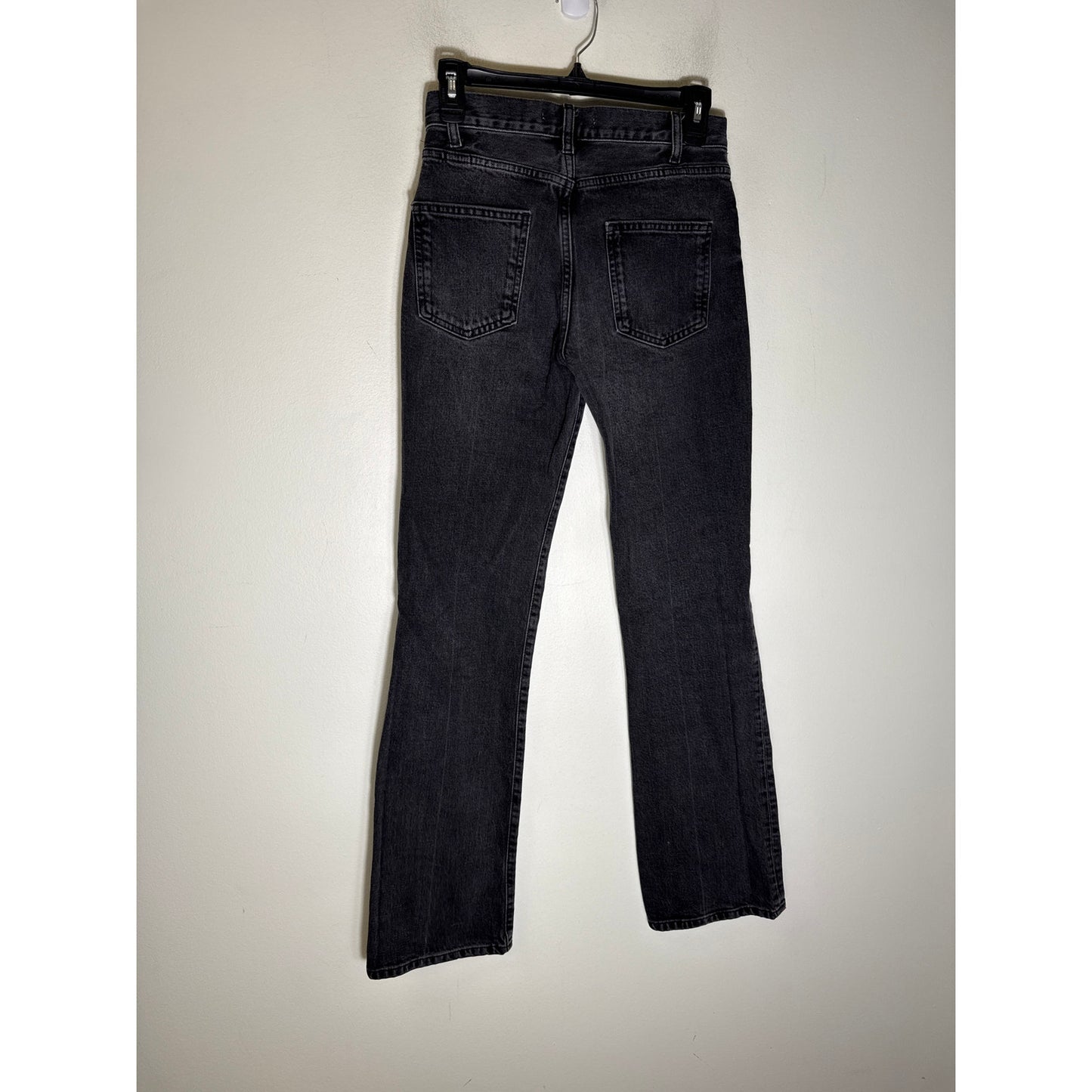 Zara Black Straight Leg Denim Jeans Sz 2