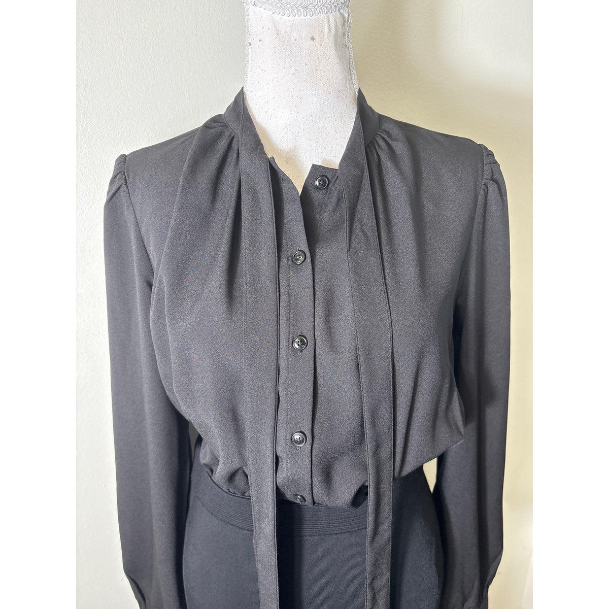 Ted Baker London Black Mixed Media Long Sleeve Maxi Dress Sz 2