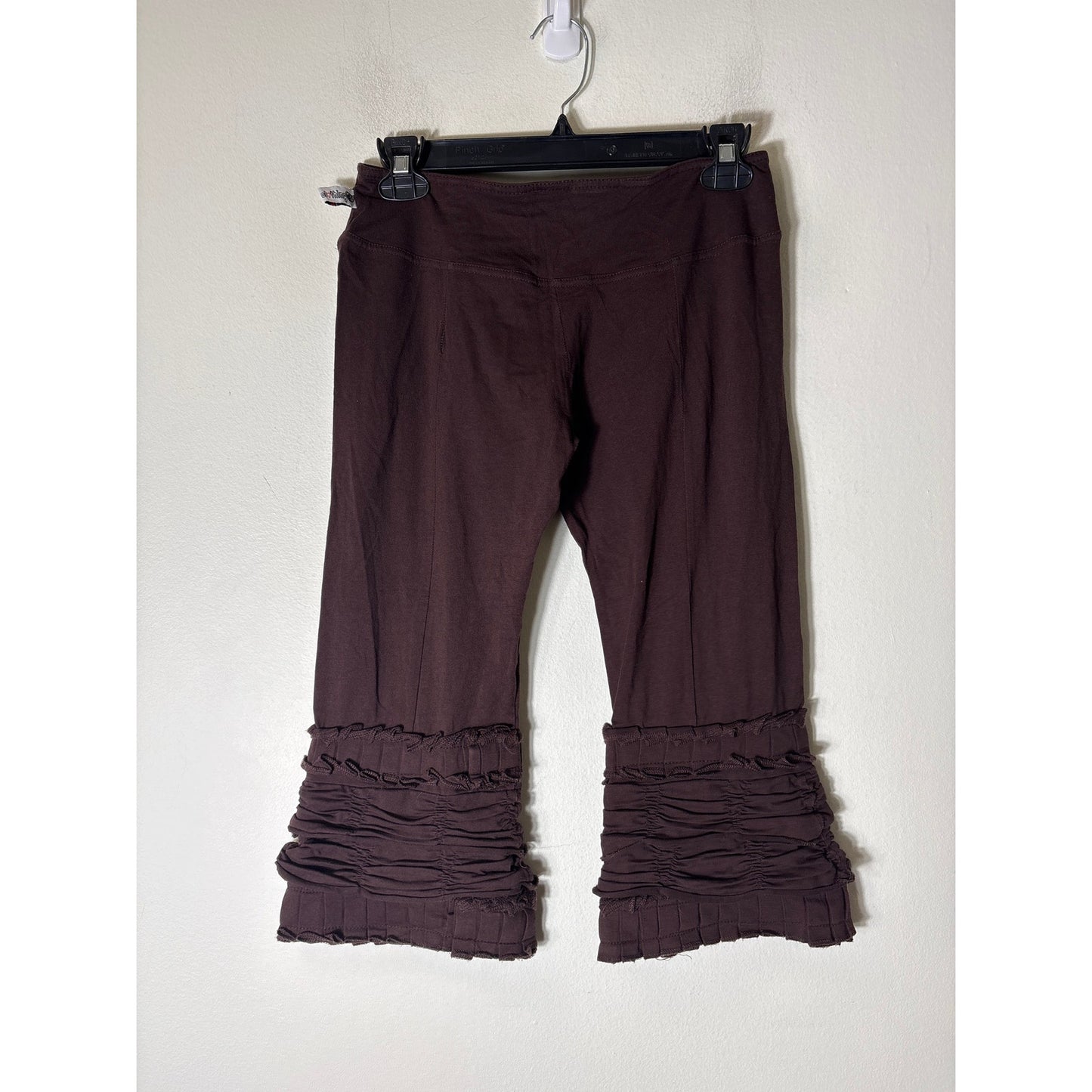 Free Love Clothing Brown Cropped Leggings Sz M