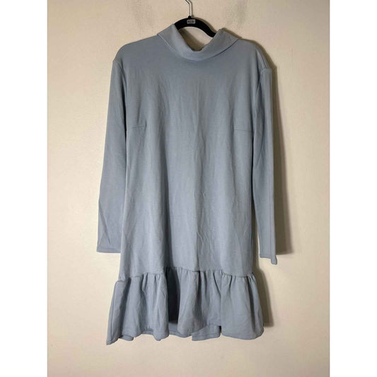 Buru Cloud Mock Neck Long Sleeve Ruffle Hem Dress Sz M