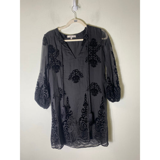 Lavender Brown Black Dressy Dress Sz XS