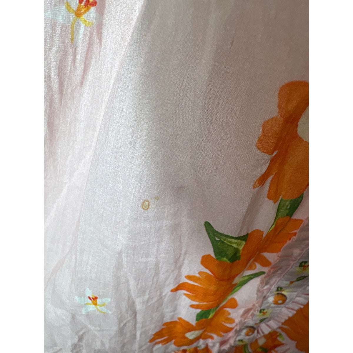 FArm Rio Pink Orange Floral Backless Cotton Maxi Dress Sz S