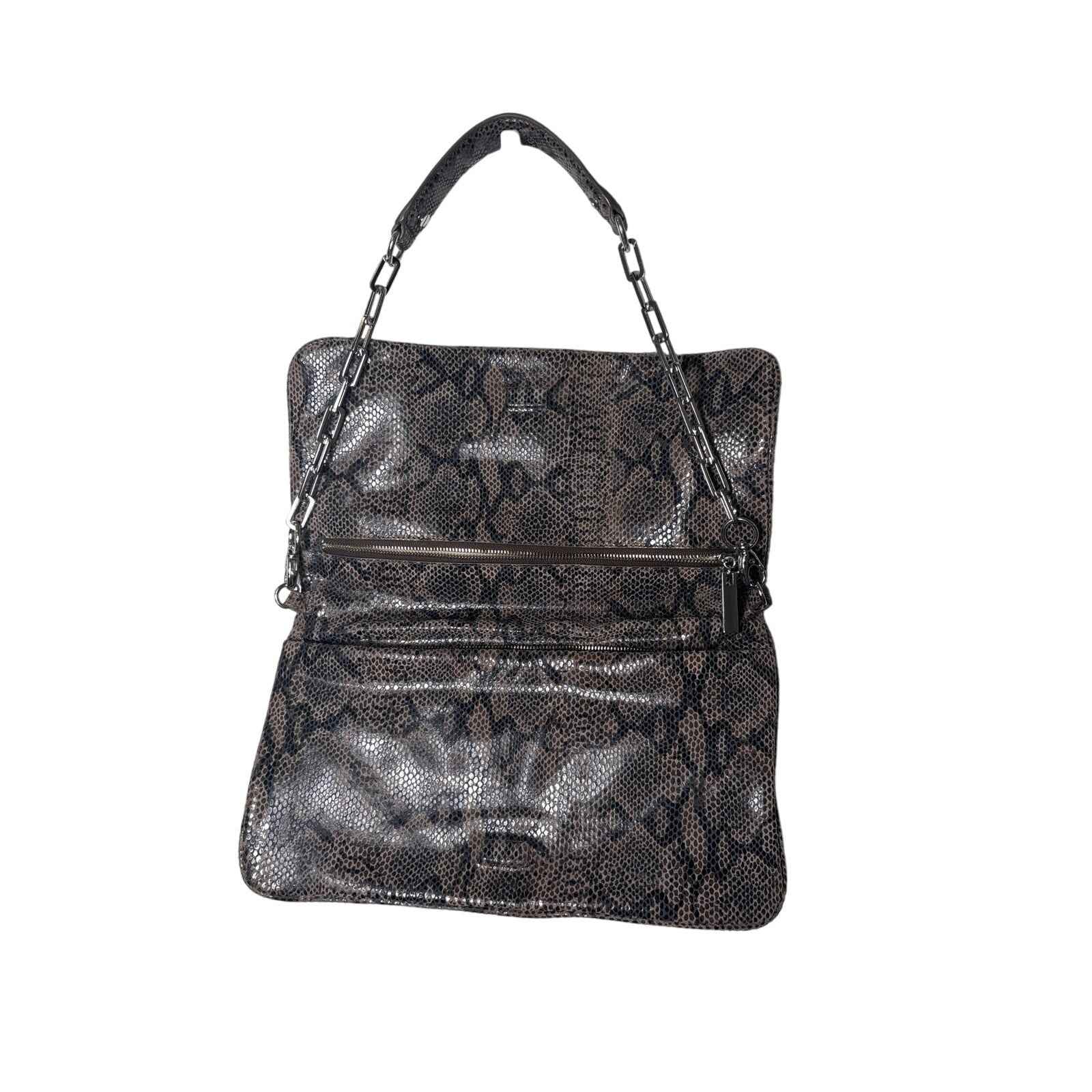 Tory Burch Foldover Snake Purse 12"x7"