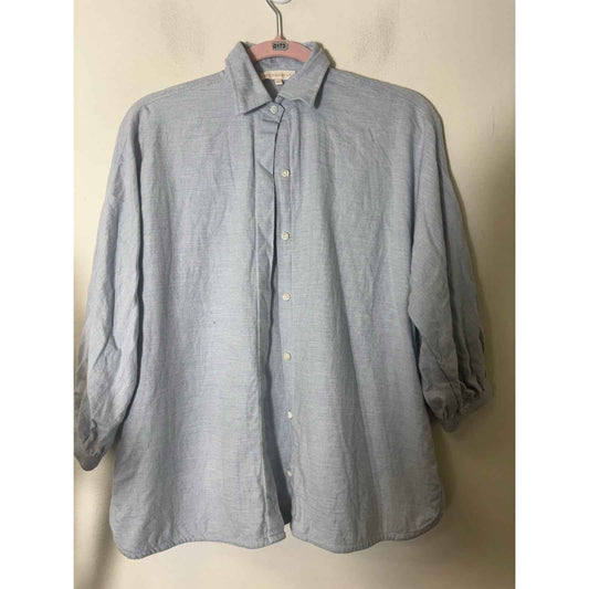 Ann Mashburn Light Blue Flannell Button Up Sz XS